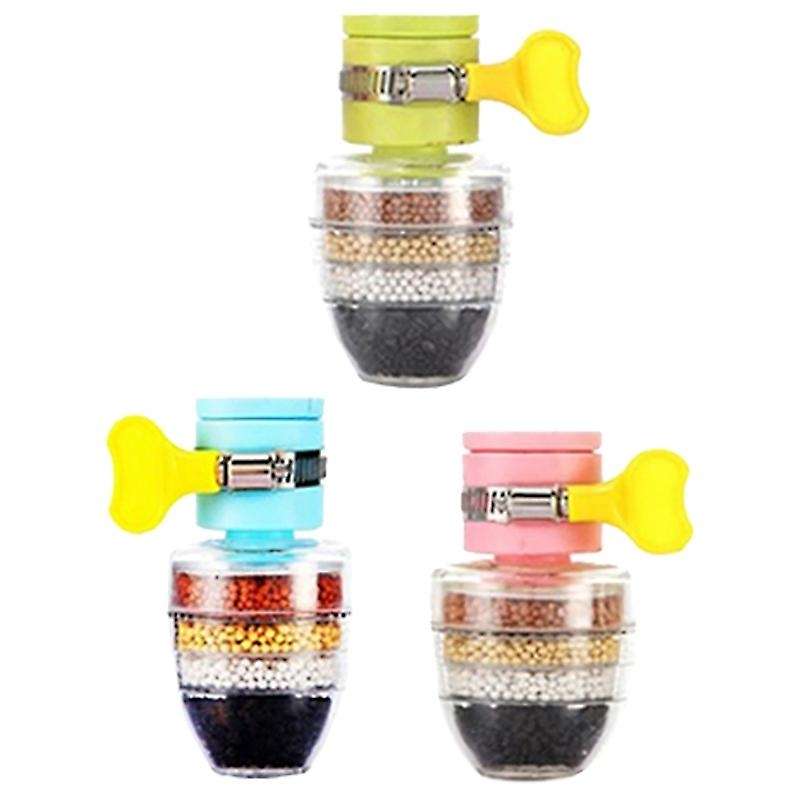 3pcs Home Kitchen Water Softener Fluoride with Filtration Cartridge Faucet Purifier Faucet Tap Wate