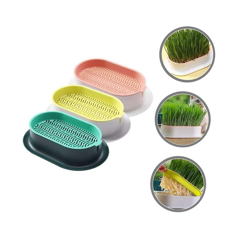 3pcs Home Planting Box Kit, Sprouts Soil-free Pets Convenient Nursery Grower Soil Propagation