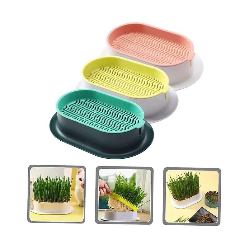 3pcs Home Planting Box Kit, Sprouts Soil-free Pets Convenient Nursery Grower Soil Propagation