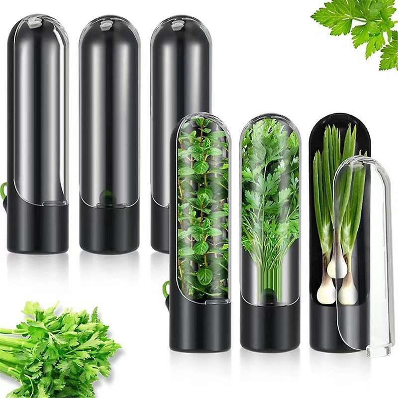 3PCS Herb Saver for Refrigerator Herb Freshs Cup Keeper for Refrigerator Herb Storage for Cilantro P