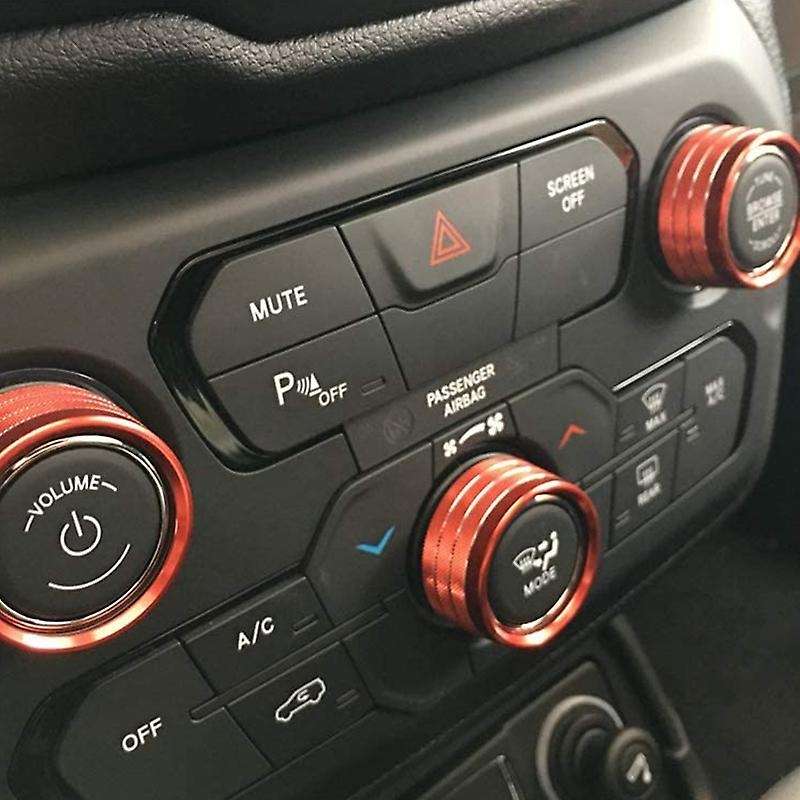 3Pcs Interior Accessories for 2018 2019 Air Conditioning Audio CD Adjustment Button Decoration Ring