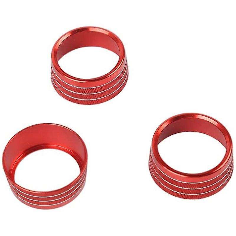 3Pcs Interior Accessories for 2018 2019 Air Conditioning Audio CD Adjustment Button Decoration Ring