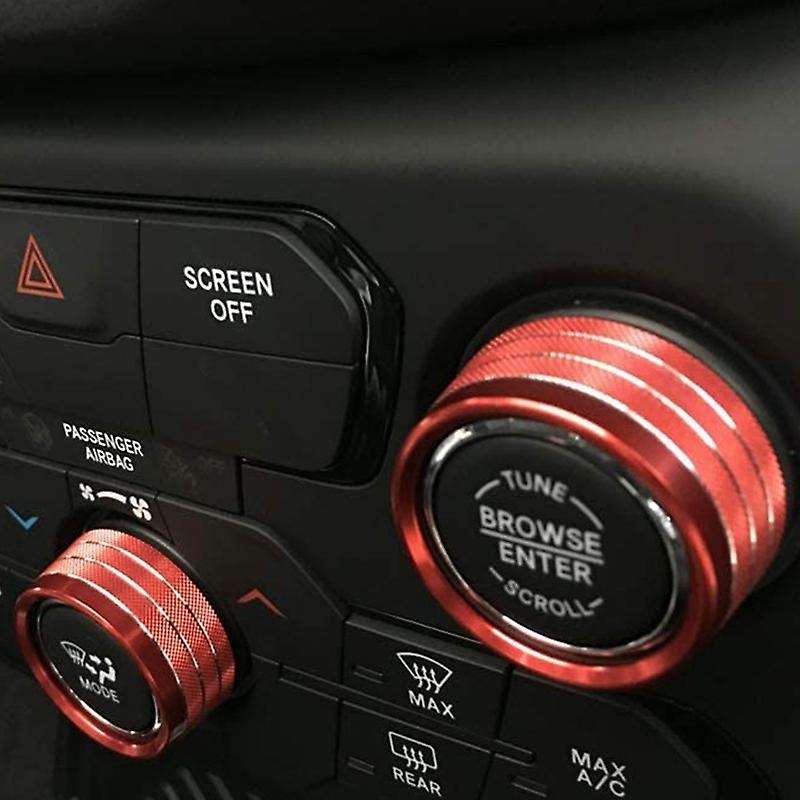 3Pcs Interior Accessories for 2018 2019 Air Conditioning Audio CD Adjustment Button Decoration Ring