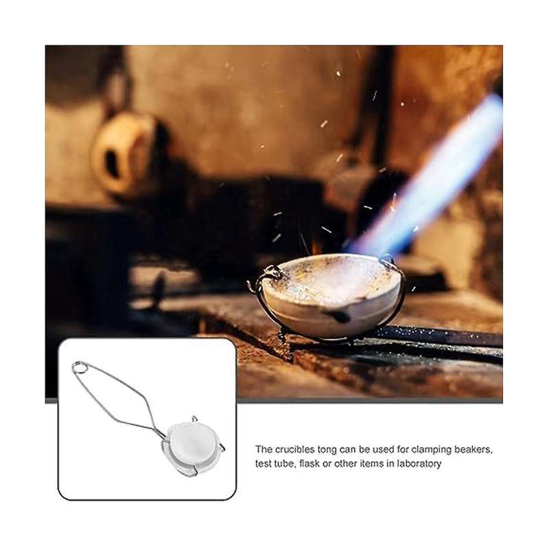 3pcs Melting Ceramic Crucible Dish Cups Sets Crucible Tong Melting Gold Silver Whip Tongs Jewelry Me