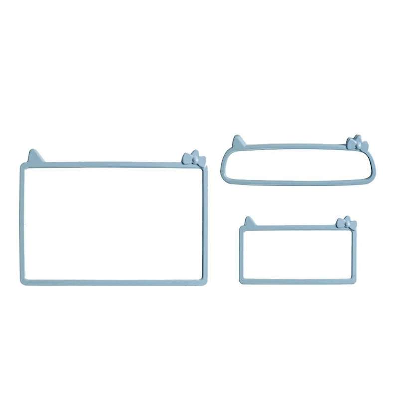 3PCS Light Blue Car Instrument + Navigation Screen + Interior Mirror Protective Frame for Dolphin Mi
