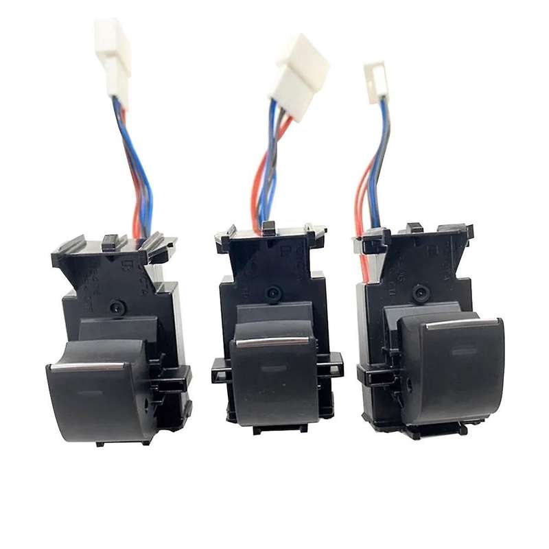 3Pcs Lighted LED Power Window Lifter Switch Button W/Cable for 4 2018-2023