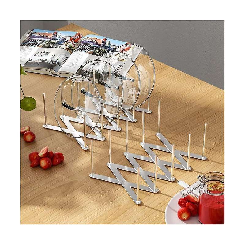 3pcs Lid Holder Made Of Stainless Steel, Rib Holder Length Adjustable, Cover Holder Drawer Drawer F