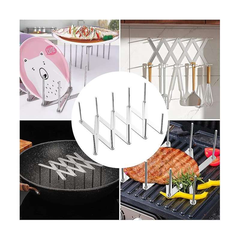 3pcs Lid Holder Made Of Stainless Steel, Rib Holder Length Adjustable, Cover Holder Drawer Drawer F