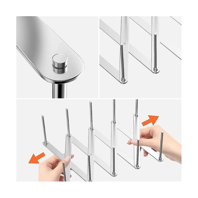 3pcs Lid Holder Made Of Stainless Steel, Rib Holder Length Adjustable, Cover Holder Drawer Drawer F