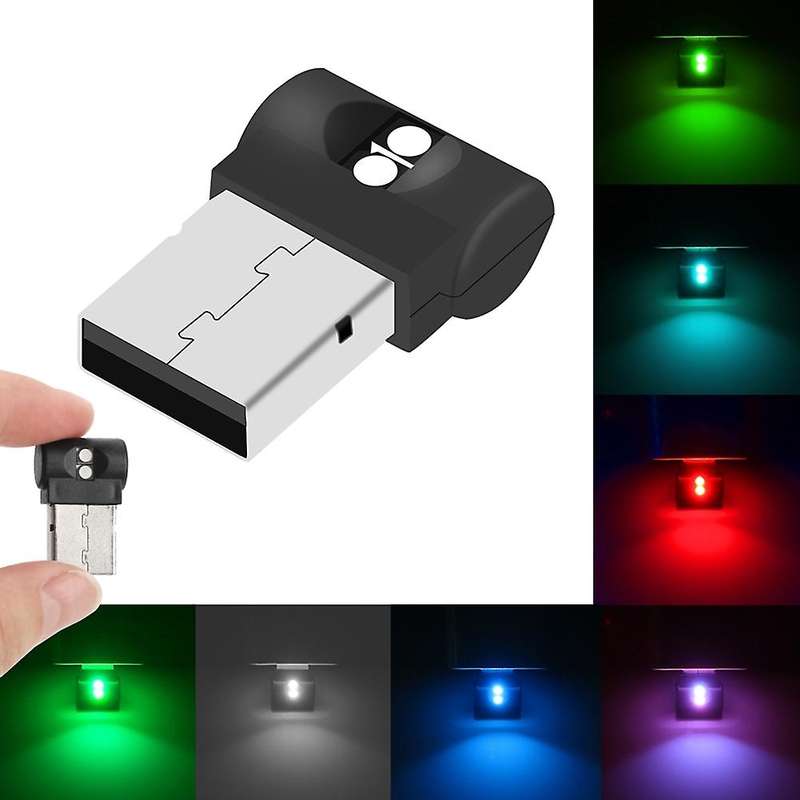 3pcs Mini Usb Led Car Light Auto Interior Atmosphere Light