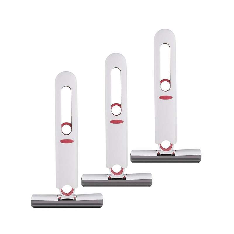 3pcs Mini Squeeze Mop Portable Cleaning Mop Handheld Desk Bathroom Car Window Glass Sponge Cleaner