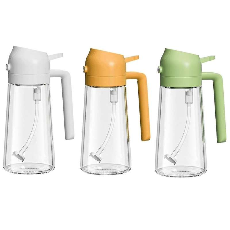 3PCS Oil Dispenser for Kitchen 2 in 1 Oil Dispenser and Oil Sprayer Olive Bottle and Pour for Kitch