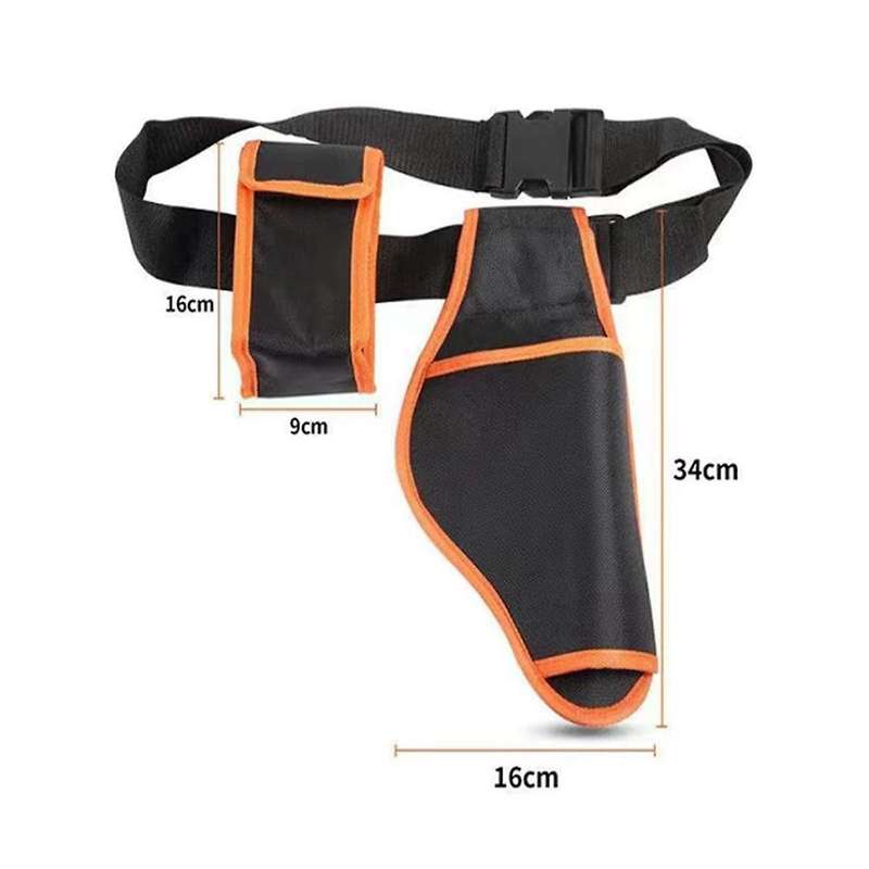 3Pcs Orange+Black Tool Purse Set Garden Scissors Electric Pruning Shears Gardening Electric Scissor