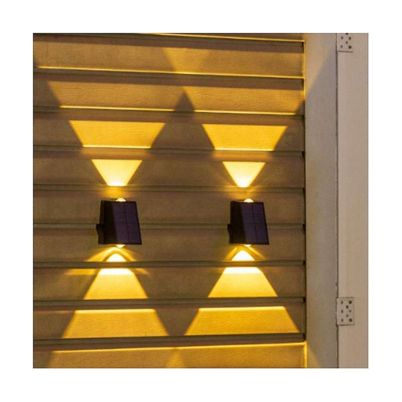 3pcs Outdoor Solar Wall Light Garden Villa Courtyard Porch Landscape Decorative Lamp Up Down Lumino