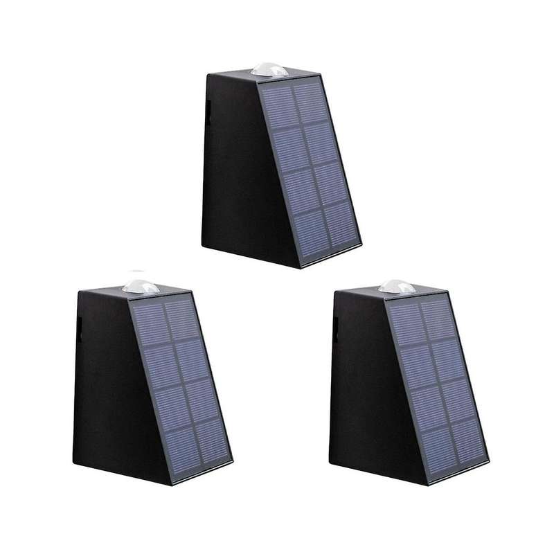 3pcs Outdoor Solar Wall Light Garden Villa Courtyard Porch Landscape Decorative Lamp Up Down Lumino