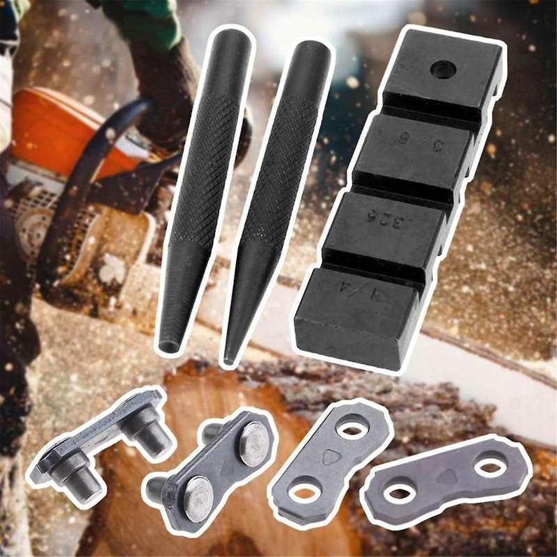 3PCS Pocket Chainsaw Breaker Chain Saw Repairing Mending Tool Set with 10 Sets 0.325in Chainsaw Chai