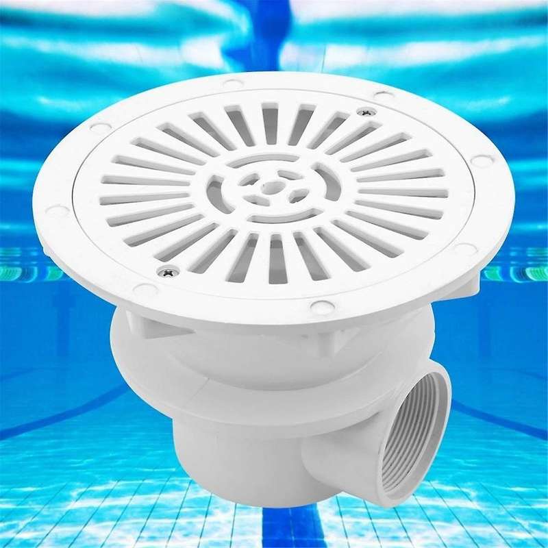 3pcs Pool Floor Drain, White Main Drain Water Inlet Draining Accessory for Swimming Pool
