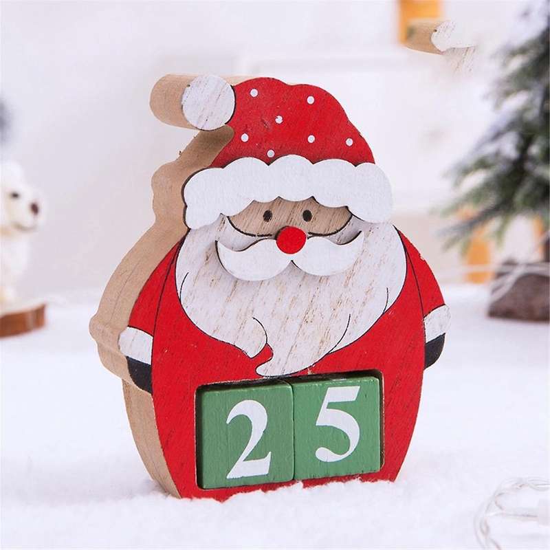 3pcs Perpetual Calendar Cube Christmas Countdown Block Desktop -decor Table Decor Ornament Decorate