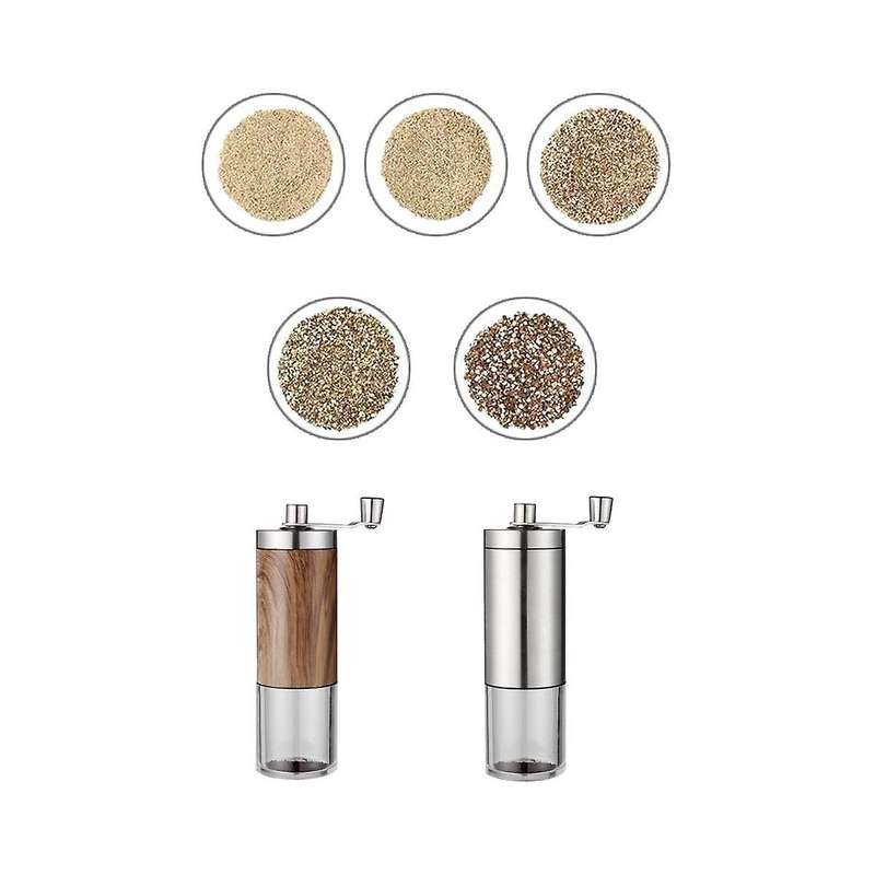 3PCS Portable Manual Coffee Adjustable Coarseness Grinder Good Office Traveling Hiking or Camping E