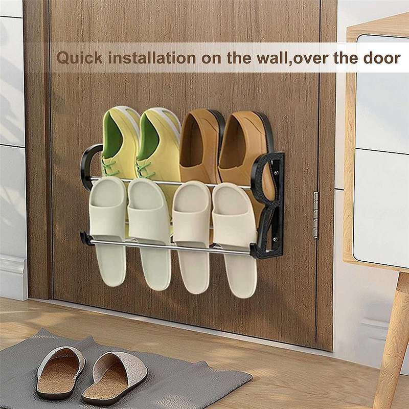 3pcs Rack 3pack/with Sticky Hanging Mounts, Holder Organizer Shelf ,door Shoe Hangers