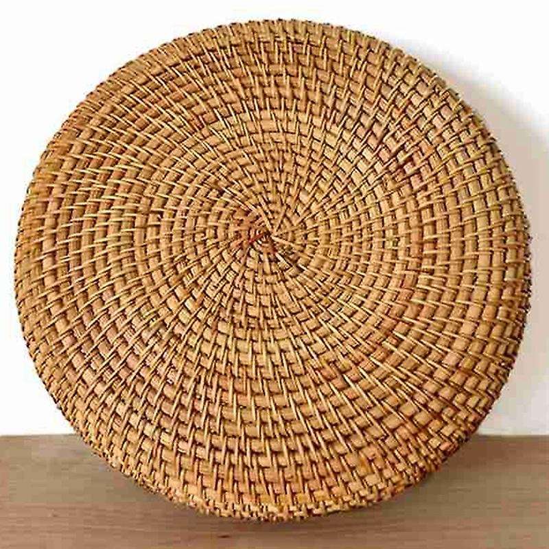 3PCS Rattan Woven Round Fruit Basket Woven Storage Basket Dim Sum Basket Living Room Bedroom Desktop