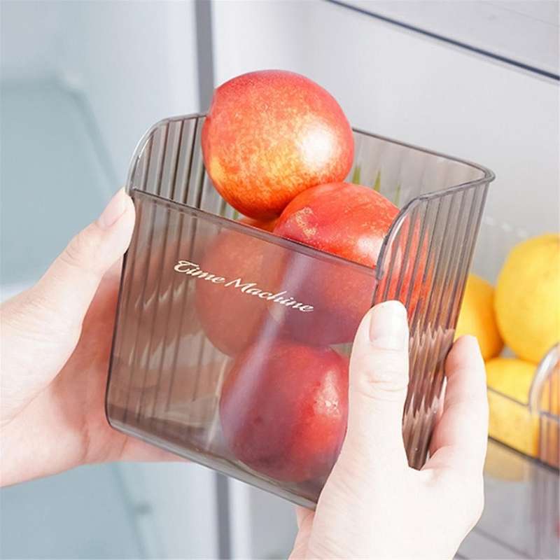 3pcs Refrigerator Drawer Plastic Clear Fridge Organizer Rack Holder Kitchen Fruit Food Storage Box K