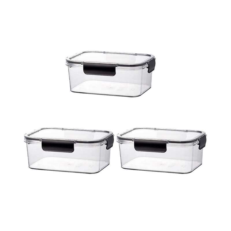 3pcs Refrigerator Food-grade -keeping Box Freeze Food Sealed Box with Lid, Suitable for Vegetables a
