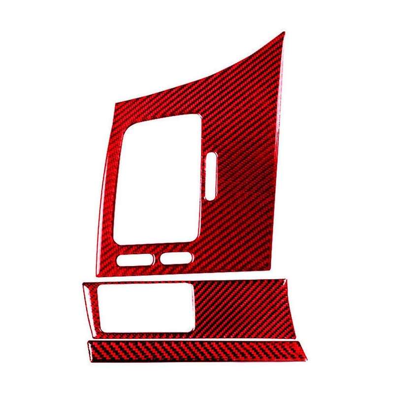 3pcs Red Carbon Fiber Driver Side Dashboard Cover Trim for 8th Gen