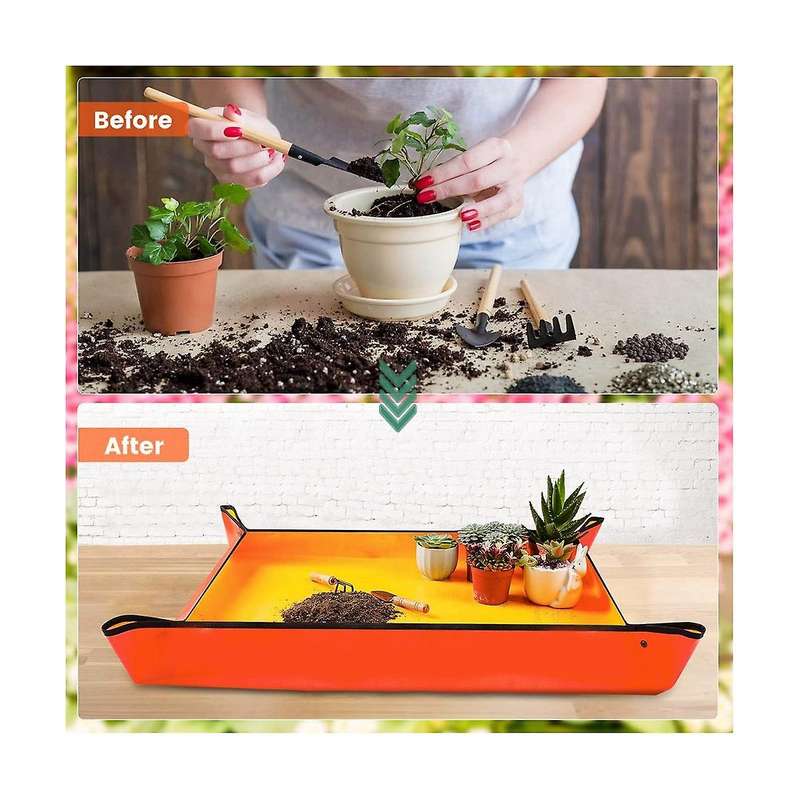 3pcs Repotting Mat for Indoor Plant Care Control Dirt Portable Potting Tray Gardening Gifts for Wome