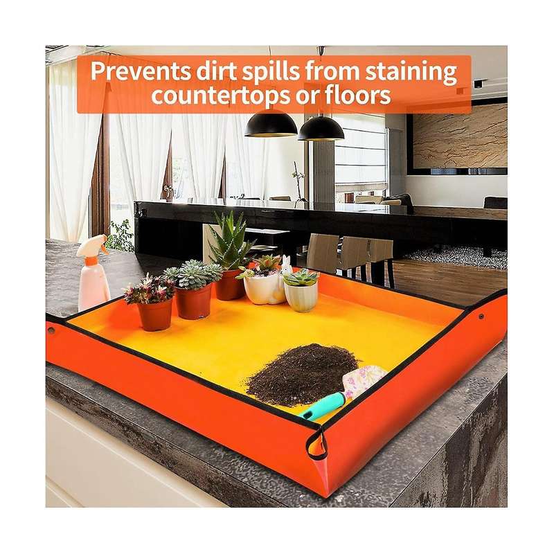 3pcs Repotting Mat for Indoor Plant Care Control Dirt Portable Potting Tray Gardening Gifts for Wome