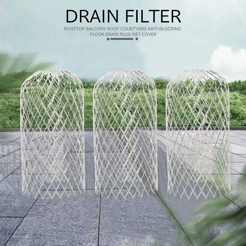 3pcs Roof Filters 3 Inch Expand Aluminum Filter Strainer Anti - Blocking Leaf Drains Debris Drain N