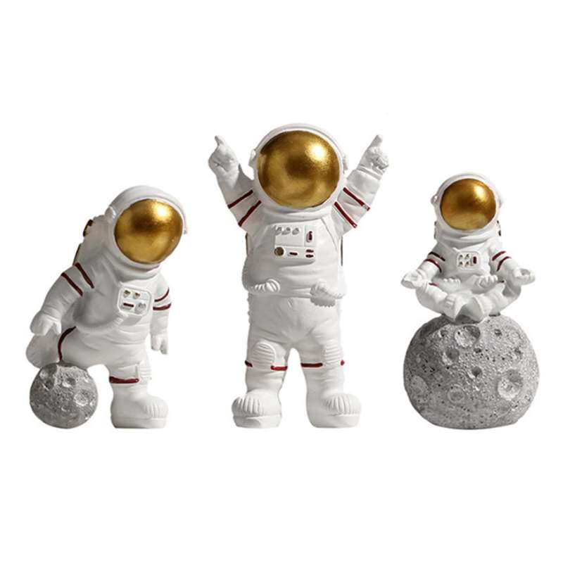 3PCS Resin Diving Astronaut Figurines Mini Diver Astronaut Statue Home Office Decor Living Room Desk