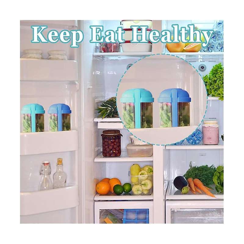 3pcs Salad Meal Shaker Cup,33.8 Oz Salad Cup with Fork and Salad Dressing Holder, Salad to Go Conta
