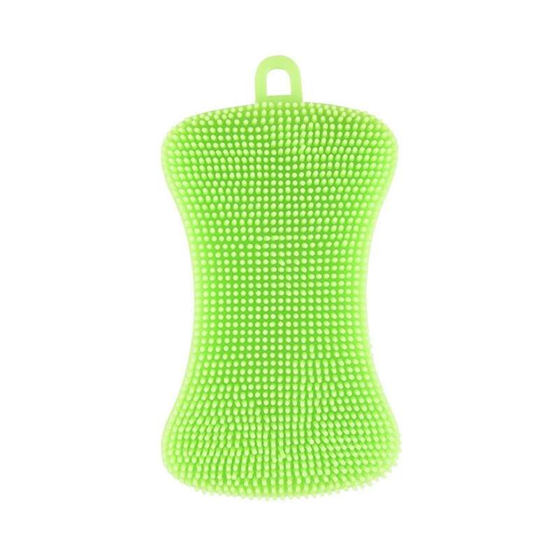 3pcs Silicone Dish Washing Brush Pot Pan Sponge Scrubber Silicone Scouring Pad Fruit Pot Pan Wash B
