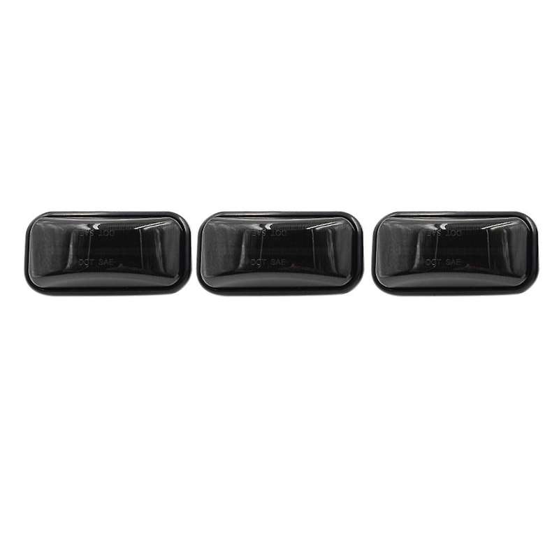 3Pcs Smoked LED Rear Red Cab Roof Marker Light for H2 2003-2009 / 2005-2009