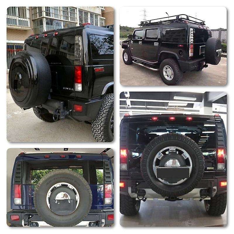 3Pcs Smoked LED Rear Red Cab Roof Marker Light for H2 2003-2009 / 2005-2009
