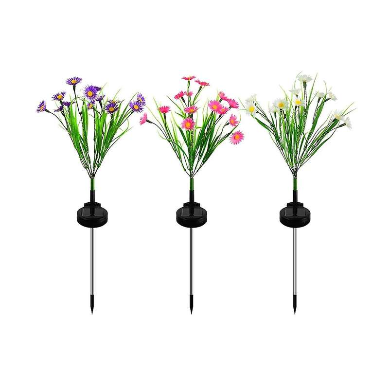 3pcs Solar Garden Lights Solar Swaying Light, Sway By Wind, Outdoor Lights for Yard Patio Decoration