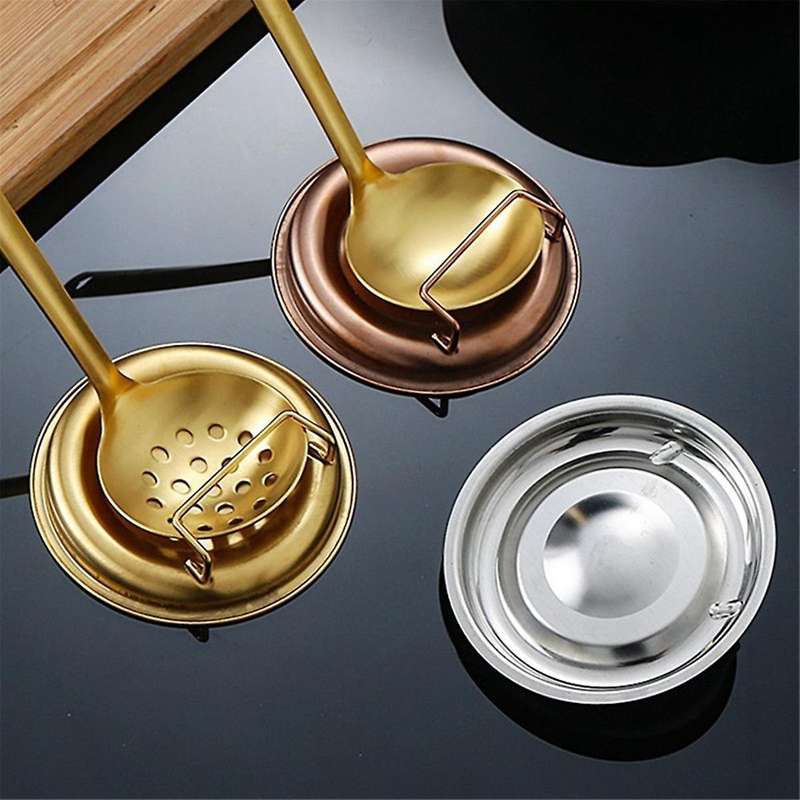 3pcs Soup Shell Holder Cooking Spatula Spoon Rack Stainless Utensil Holder Kitchen Spoon Holder Ladl