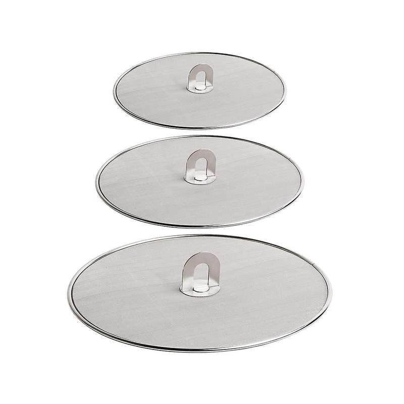3pcs Splatter Screen for Cooking - Stainless Steel Grease Splatter for Frying Pan, No Cooking Oil M