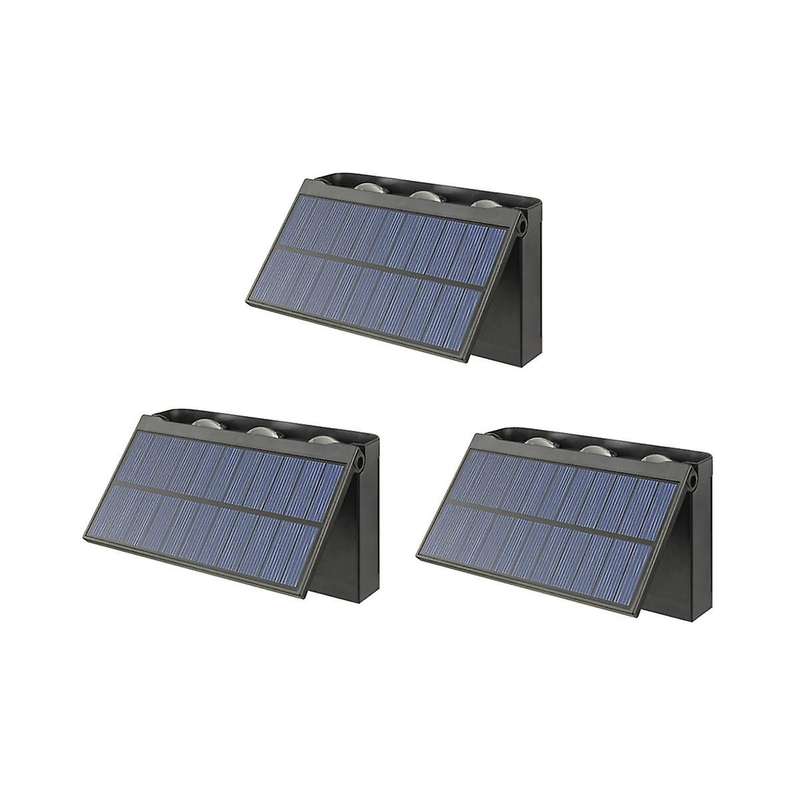3pcs Solar Wall Light -led Outdoor Wall Solar Light Waterproof Garden Wall Lighting for Villa Patio