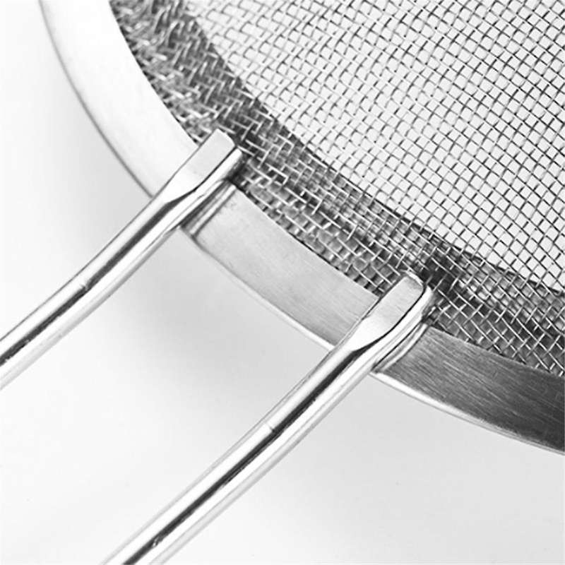 3pcs Stainless Steel Fine Mesh Food Filter for Baking Sifting Flour Sieve Juicing Soybean Baking Kit