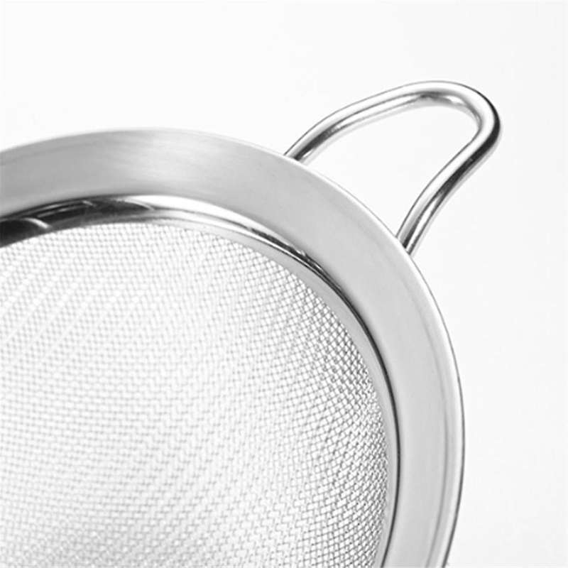 3pcs Stainless Steel Fine Mesh Food Filter for Baking Sifting Flour Sieve Juicing Soybean Baking Kit