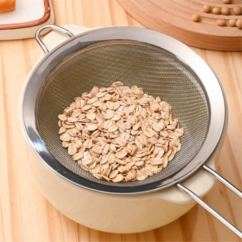 3pcs Stainless Steel Fine Mesh Food Filter for Baking Sifting Flour Sieve Juicing Soybean Baking Kit