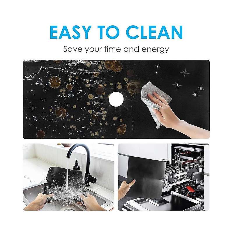 3pcs Stove Protector for Range 0.01 Inch 0.25mm Thick Burner Covers Heat Resistant Cuttable for Kit