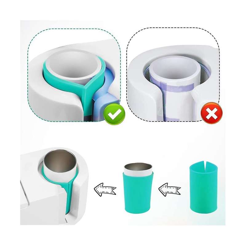3pcs Sublimation Tumblers Wrap, Silicone Mug Tumbler Wrap Sleeve In 3 Thickness Mug Press Attachmen
