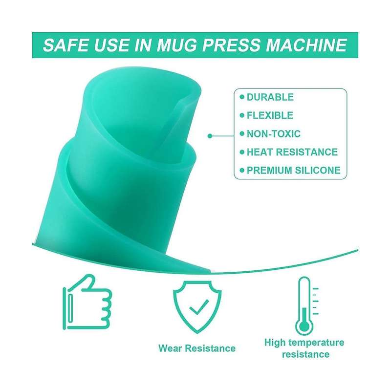 3pcs Sublimation Tumblers Wrap, Silicone Mug Tumbler Wrap Sleeve In 3 Thickness Mug Press Attachmen