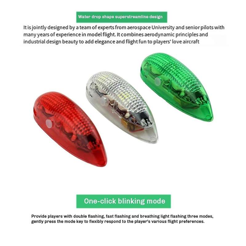3PCS V3 Waterproof Aerial Light LED Light Fixed Wing FPV RC Aircraft Traversing Machine Night