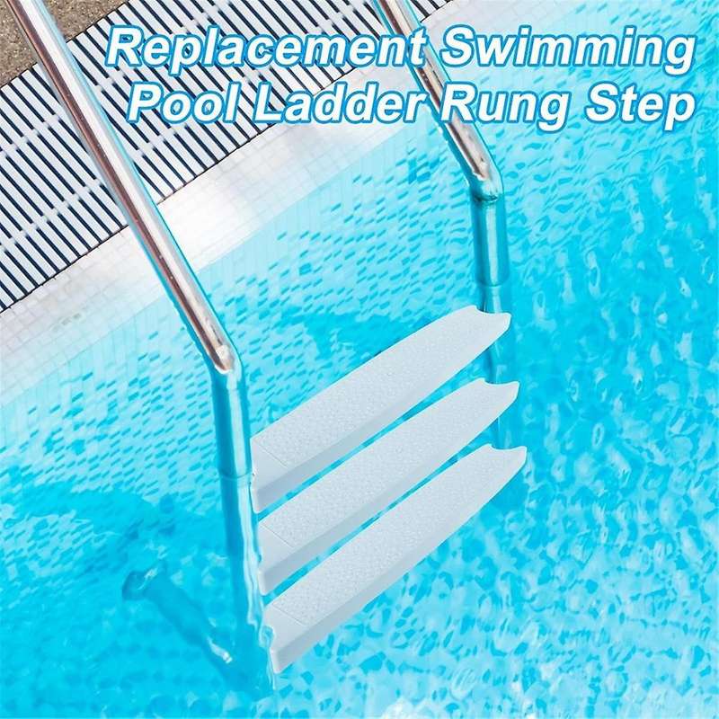 3PCS Universal Swimming Pool Ladder Steps, Swimming Pool Replacement Ladder Steps,with Stainless Ste