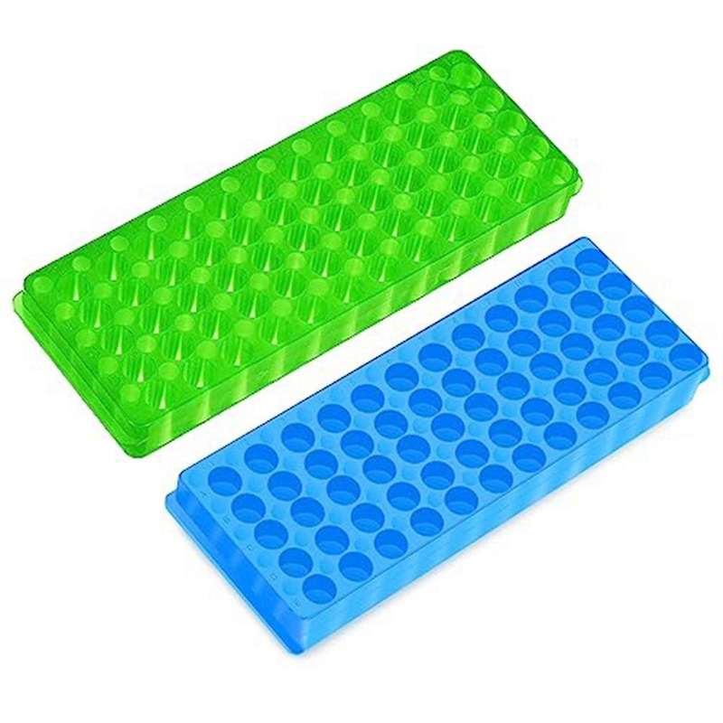 3pcs Tube Rack Double-sided Plate Centrifugal Pipe Rack for 0.5ml-2ml Centrifugal Pipe 60 Holes