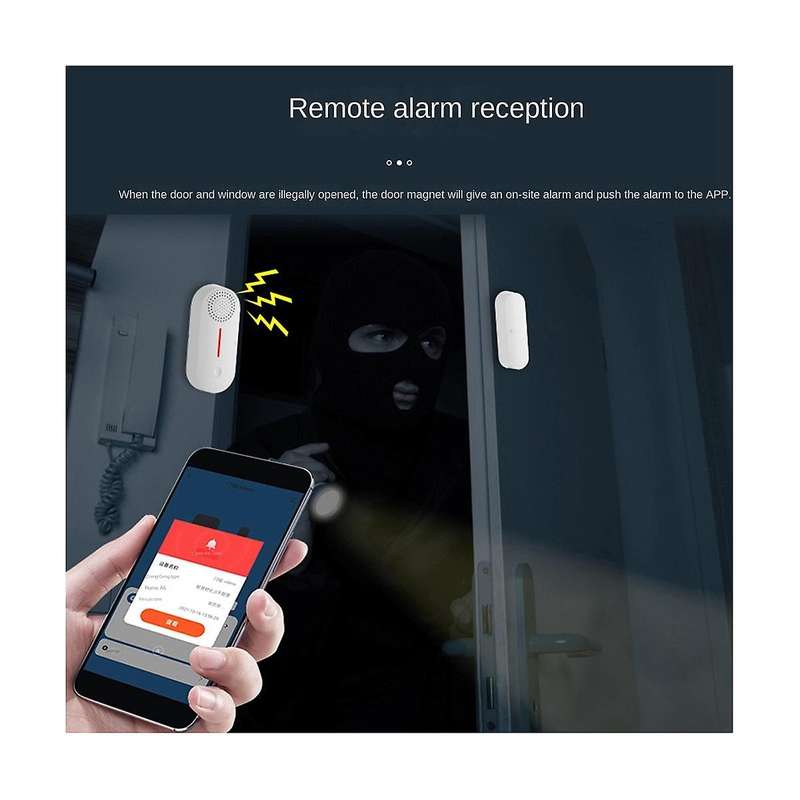 3PCS Tuya Wireless Smart Door Window Sensor System Remote Control Operation Safe Burglar Alarm for H